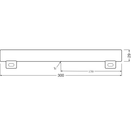 LED-putkivalo S14s/3,5W/230V 2700K 30 cm - Osram