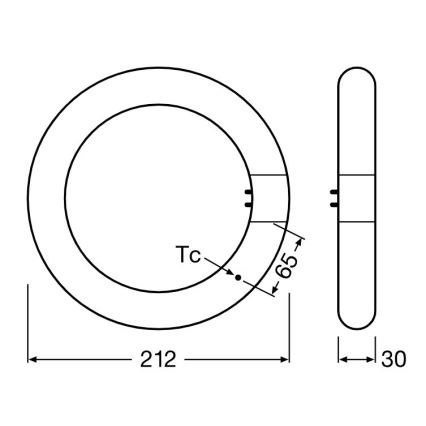 LED-putkivalo SUBSTITUBE T9 G10q/12W/230V 4000K halkaisija 21,2 cm - Osram