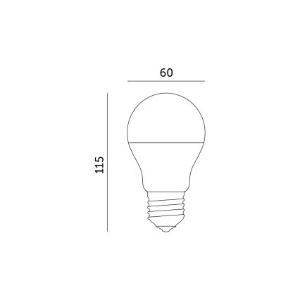 LED RGB Älykäs himmennettävä polttimo E27/9,5W/230V 2700-6500K Wi-Fi Tuya