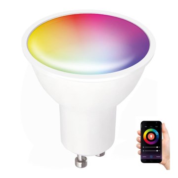 LED RGB Älykäs himmennettävä polttimo GU10/5W/230V 2700-6500K Wi-Fi Tuya
