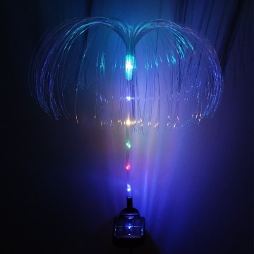 LED RGB aurinkovalaisin LED/1,2V 300 mAh IP44 musta