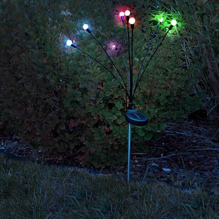 LED-RGB-aurinkovalo FIORINI 8xLED/1,2V 600mAh IP44 musta