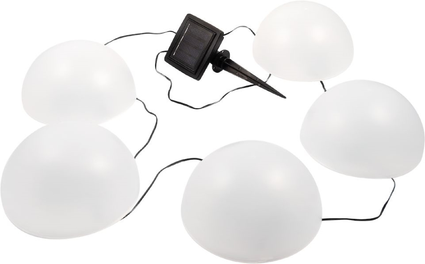 LED-RGB-aurinkovalo HEMI LED/0,1W/1,2V 600 mAh IP44 valkoinen