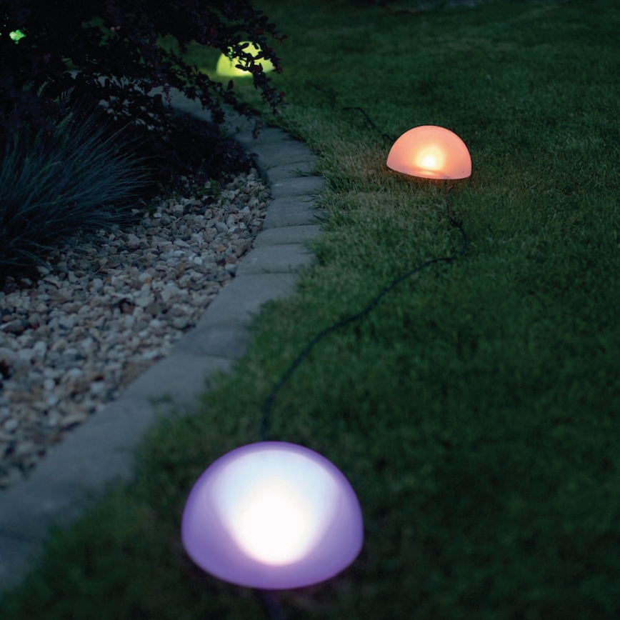 LED-RGB-aurinkovalo HEMI LED/0,1W/1,2V 600 mAh IP44 valkoinen