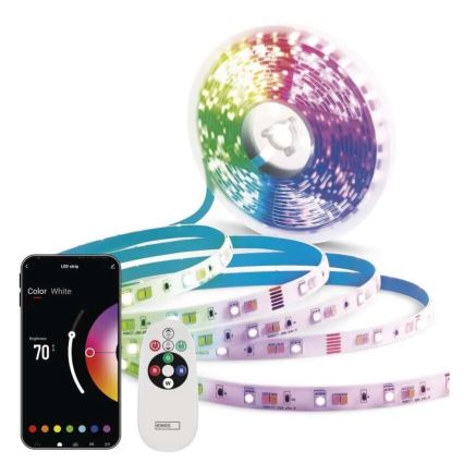 LED RGB+CCT Himmennettävä nauha GOSMART LED/11W/230V 2 m 2700-6500K IP44 Wi-Fi + kauko-ohjaus