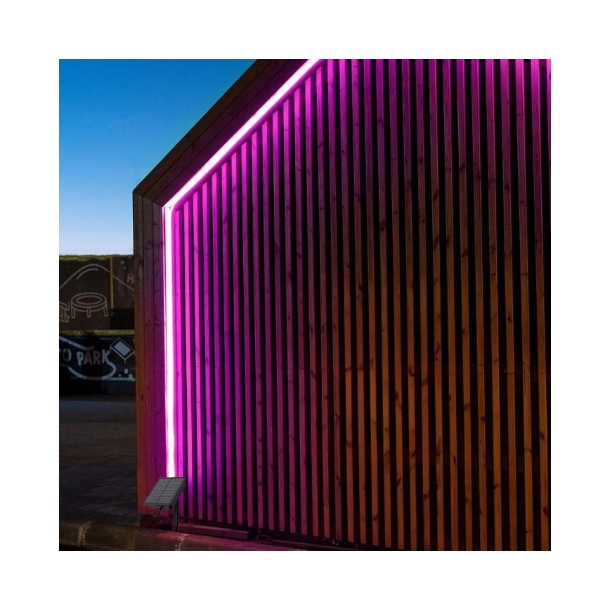 LED RGB Himmennettävä aurinko nauha LED/1,2W/3,7V IP67 5m + kauko-ohjaus