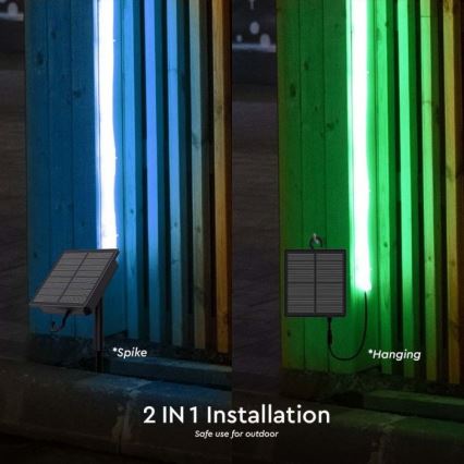 LED RGB Himmennettävä aurinko nauha LED/1,2W/3,7V IP67 5m + kauko-ohjaus