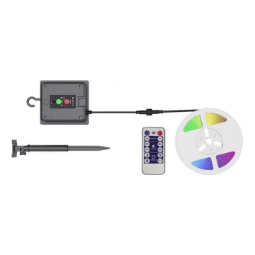 LED RGB Himmennettävä aurinko nauha LED/1,2W/3,7V IP67 5m + kauko-ohjaus