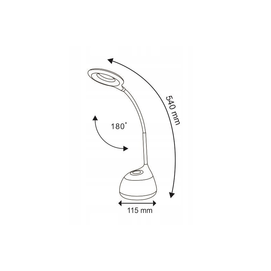LED RGB Himmennettävä kosketuspöytävalaisin GALACTIC LED/5W/230V
