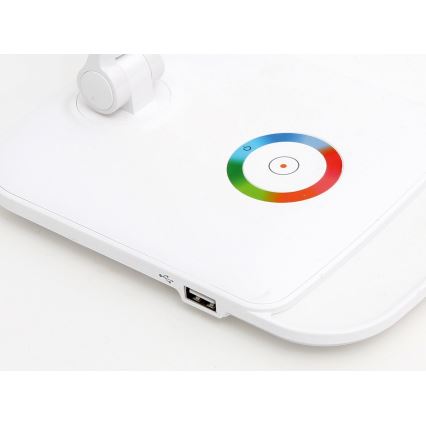 LED RGB Himmennettävä kosketuspöytävalaisin LED/18W/230V + USB