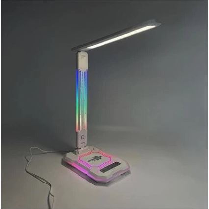 LED RGB Himmennettävä ladattava kosketuspöytävalaisin langattomalla latauksella LED/7,5W/5V 2700-5300K valkoinen
