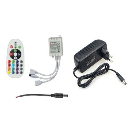 LED RGB himmennettävä nauha 2x5m LED / 4,8W / 230V + RC