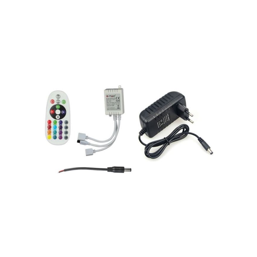 LED RGB himmennettävä nauha 2x5m LED / 4,8W / 230V + RC