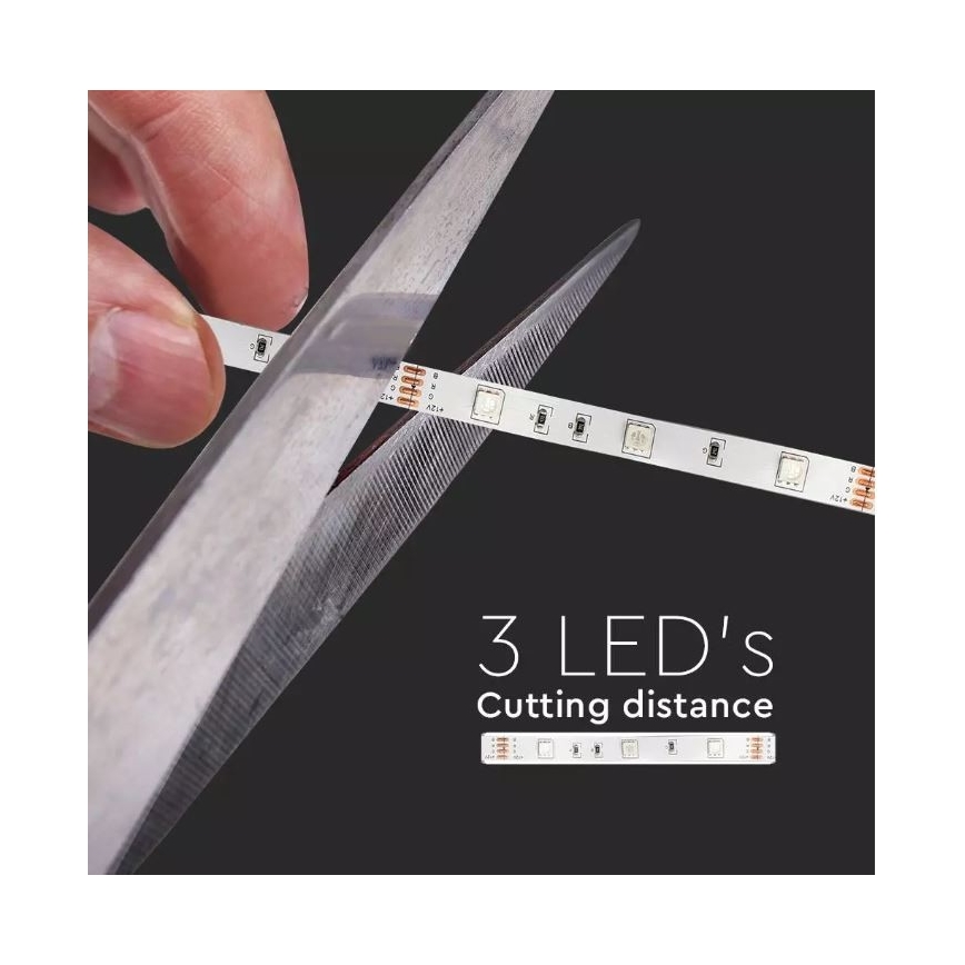 LED RGB himmennettävä nauha 2x5m LED / 4,8W / 230V + RC