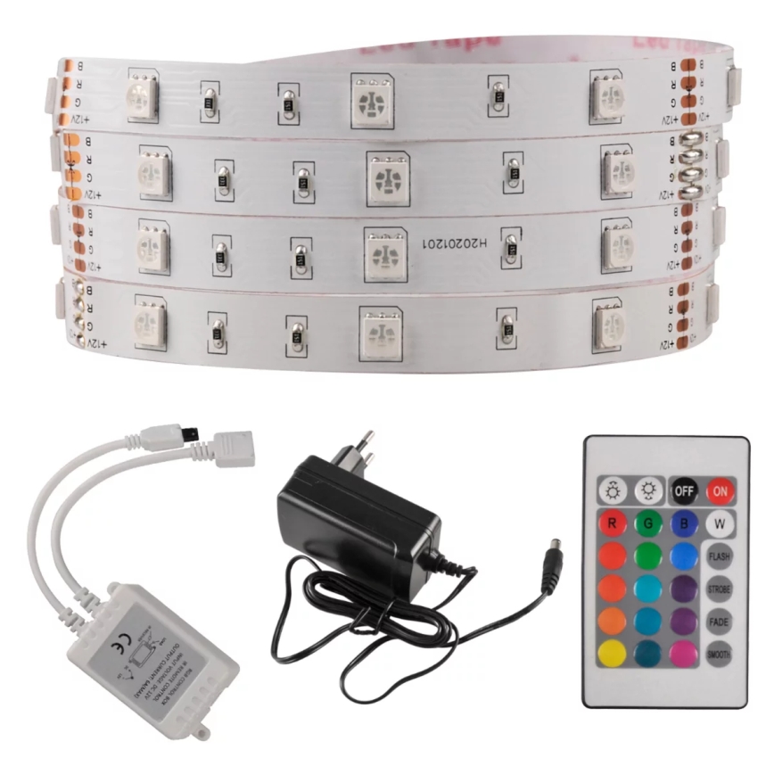 LED RGB Himmennettävä nauha 5m LED/18W/12V IP20 + kaukosäädin
