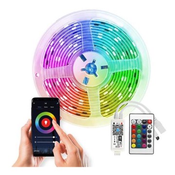 LED-RGB-himmennettävä nauha LED/20W/230V 5m IP65 Tuya + kaukosäädin