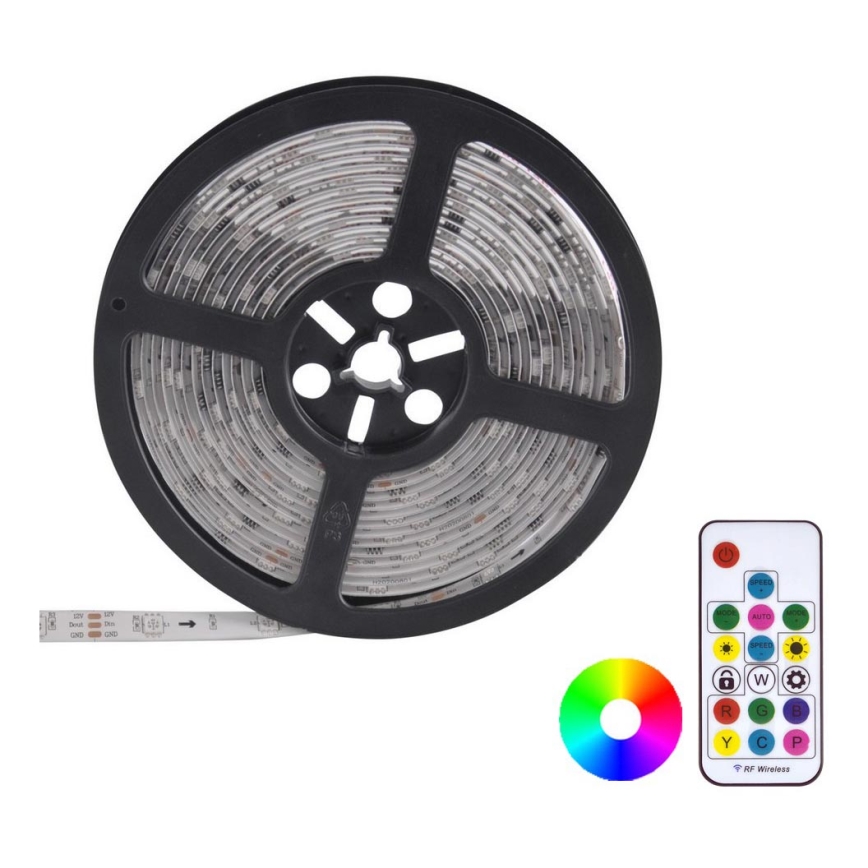 LED RGB Himmennettävä nauha MAGIC 5 m LED/24W/230V + kaukosäädin