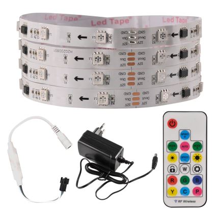 LED RGB Himmennettävä nauha MAGIC 5 m LED/24W/230V + kaukosäädin
