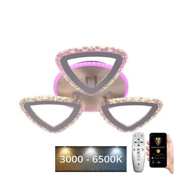 LED RGB Himmennettävä pinta-asennettava kattokruunu LED/45W/230V 3000-6500K + kaukosäädin