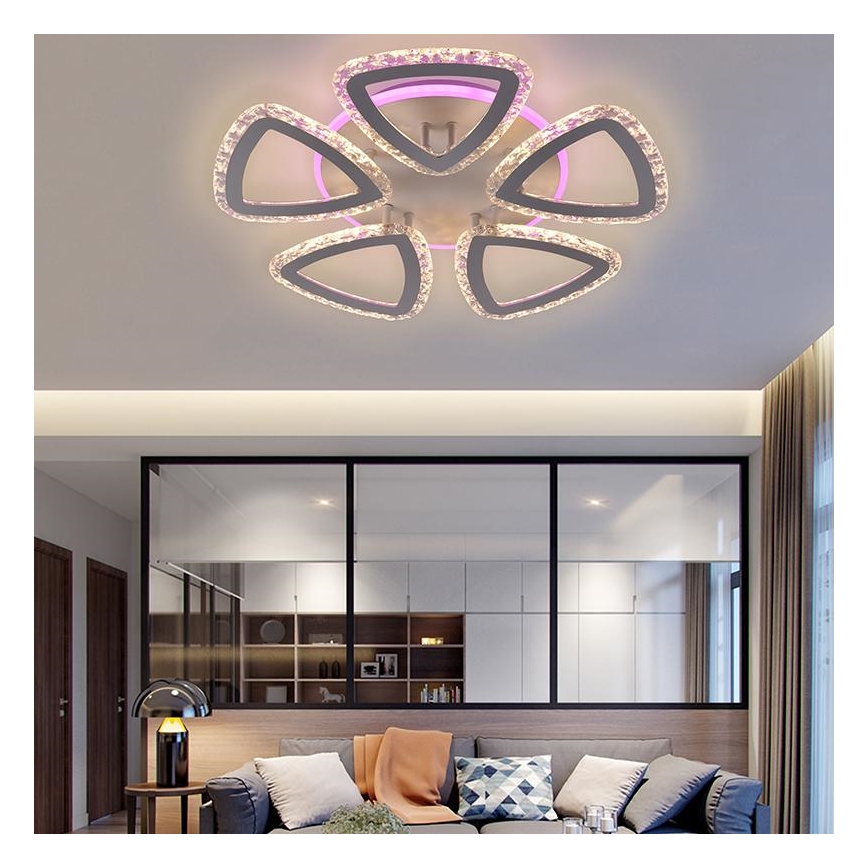LED RGB Himmennettävä pinta-asennettava kattokruunu LED/70W/230V 3000-6500K + kaukosäädin