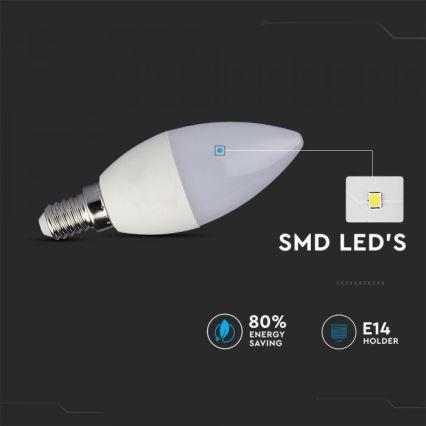 LED RGB himmennettävä polttimo E14 / 3,5 W / 230 V 6400K + RC