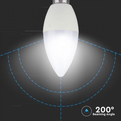 LED RGB himmennettävä polttimo E14 / 3,5 W / 230 V 6400K + RC