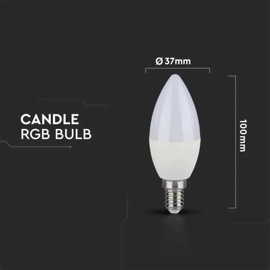 LED RGB himmennettävä polttimo E14/4,8W/230V 4000K + kaukosäädin