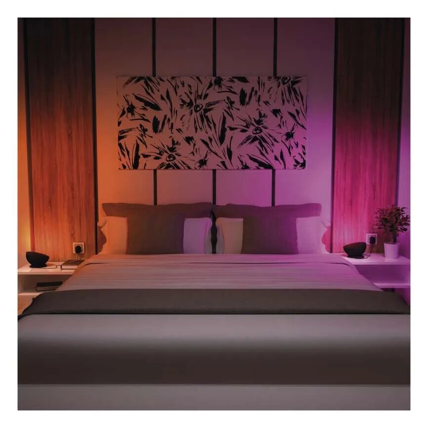 LED RGB Himmennettävä pöytävalaisin GoSmart LED/7W/230V Wi-Fi musta