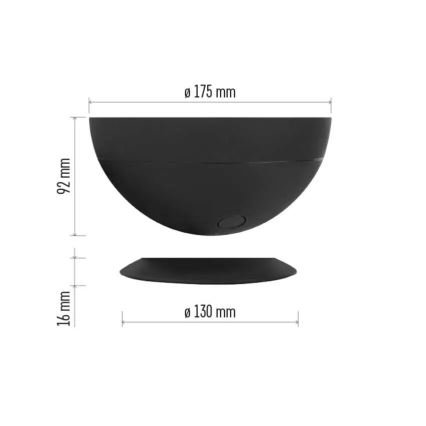 LED RGB Himmennettävä pöytävalaisin GoSmart LED/7W/230V Wi-Fi musta