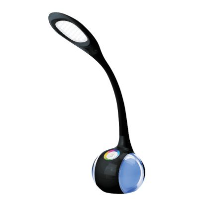 LED RGB Himmennettävä pöytävalaisin LED/7W/230V musta