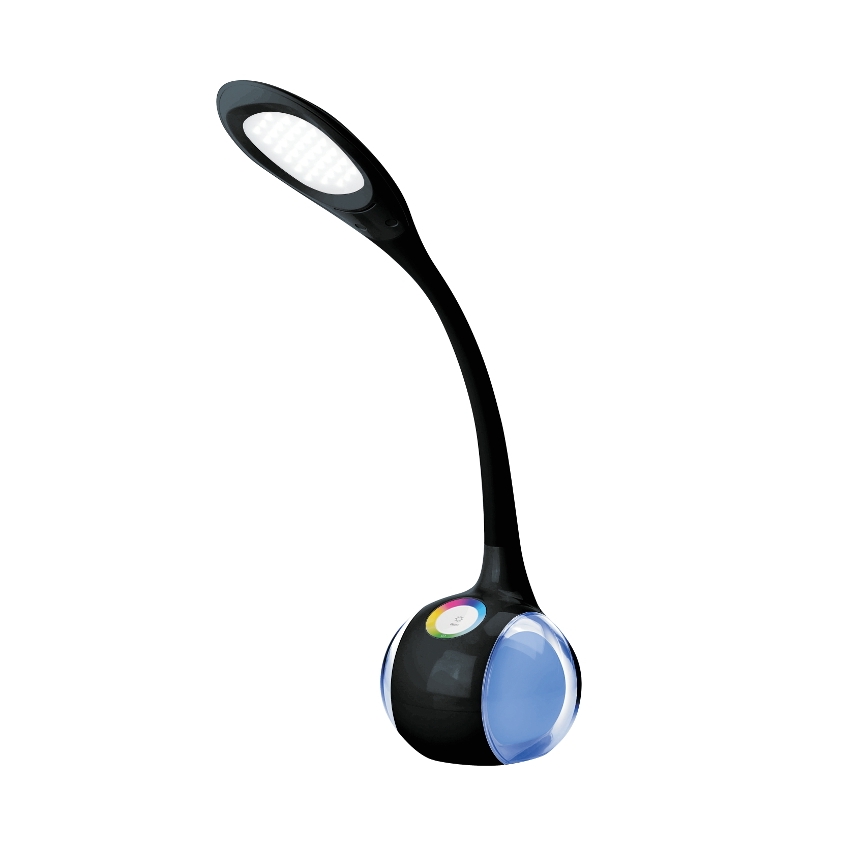 LED RGB Himmennettävä pöytävalaisin LED/7W/230V musta