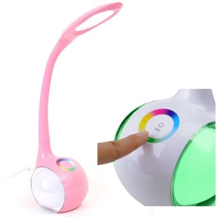 LED RGB Himmennettävä pöytävalaisin LED/7W/230V vaaleanpunainen