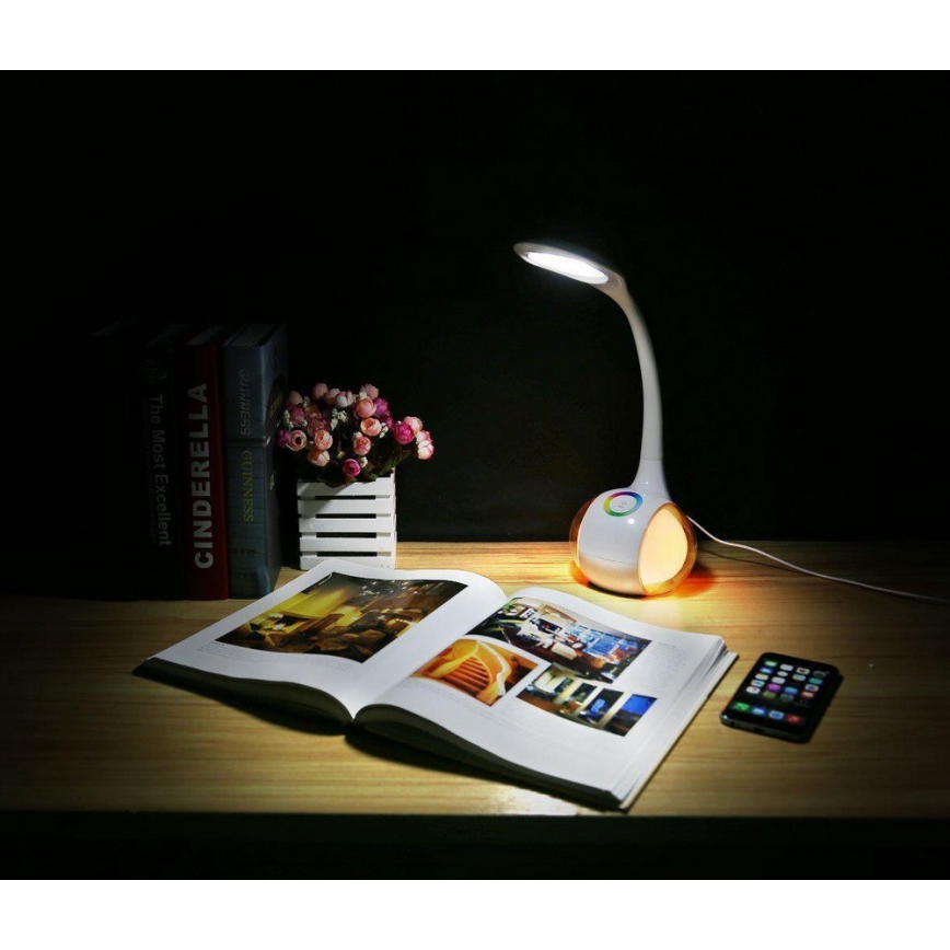 LED RGB Himmennettävä pöytävalaisin LED/7W/230V valkoinen