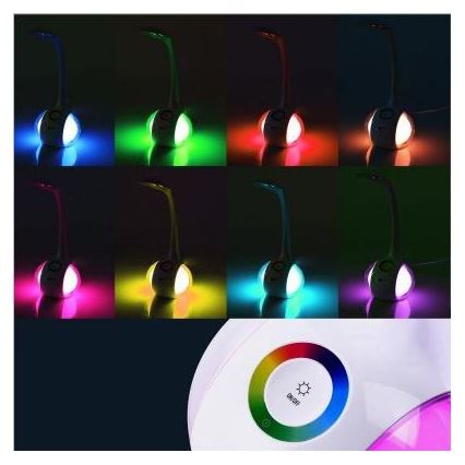 LED RGB Himmennettävä pöytävalaisin LED/7W/230V valkoinen