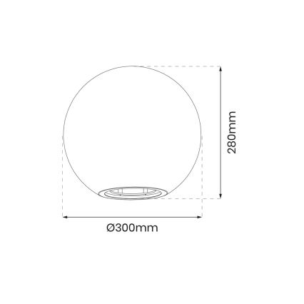 LED RGB Himmennettävä ulko lamppu GLOBO 1xE27/8,5W/230V halkaisija 30 cm IP44 + kauko-ohjaus