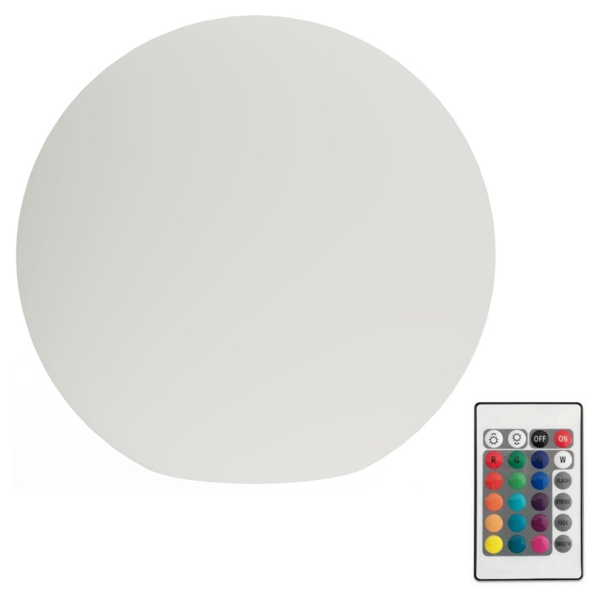 LED RGB Himmennettävä ulko lamppu GLOBO 1xE27/8,5W/230V halkaisija 40 cm IP44 + kauko-ohjaus