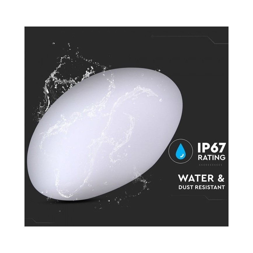 LED RGB Himmennettävä ulko lamppu LED/1W/5V 28cm IP67 1000 mAh + kauko-ohjaus