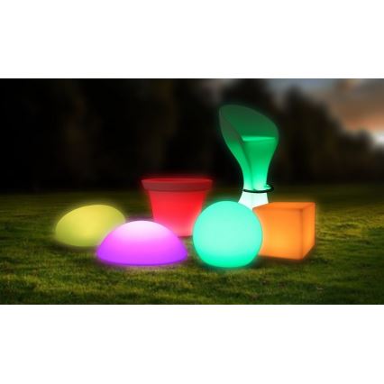 LED RGB himmennettävä ulkovalaisin LED / 1W / 230V 20cm IP67 + RC