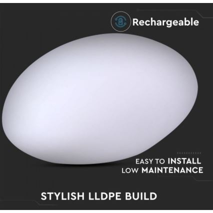 LED RGB Himmennettävä ulkovalaisin LED / 1W / 230V 28cm IP67 + RC