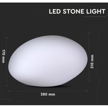 LED RGB Himmennettävä ulkovalaisin LED / 1W / 230V 28cm IP67 + RC