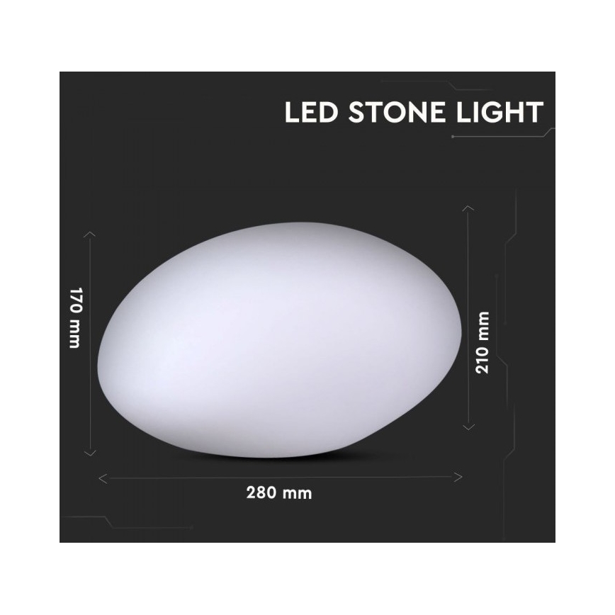 LED RGB Himmennettävä ulkovalaisin LED / 1W / 230V 28cm IP67 + RC