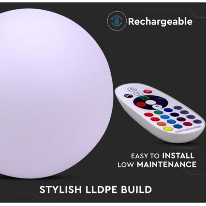 LED RGB himmennettävä ulkovalaisin LED / 1W / 230V 30cm IP67