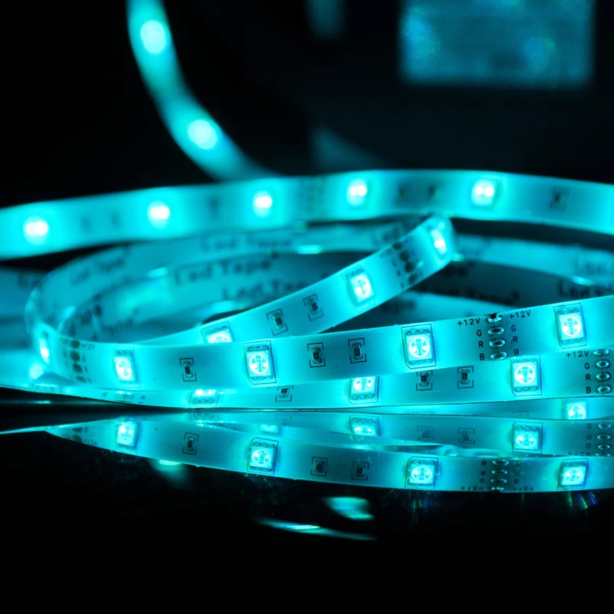 LED RGB Himmennettävä ulkovalo 5m LED/14W/12V IP65 + kaukosäädin