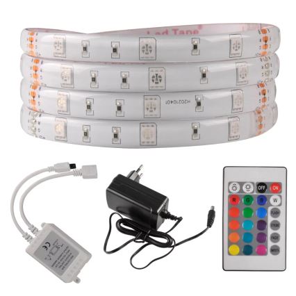 LED RGB Himmennettävä ulkovalo 5m LED/14W/12V IP65 + kaukosäädin