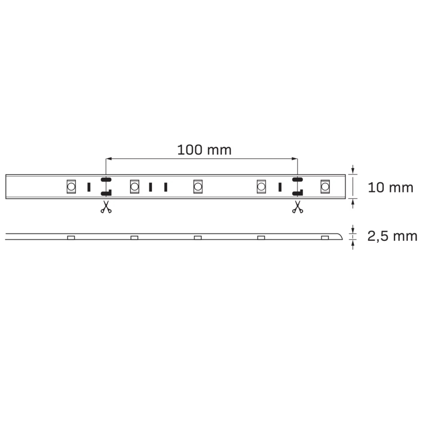 LED RGB Himmennettävä ulkovalo 5m LED/14W/12V IP65 + kaukosäädin