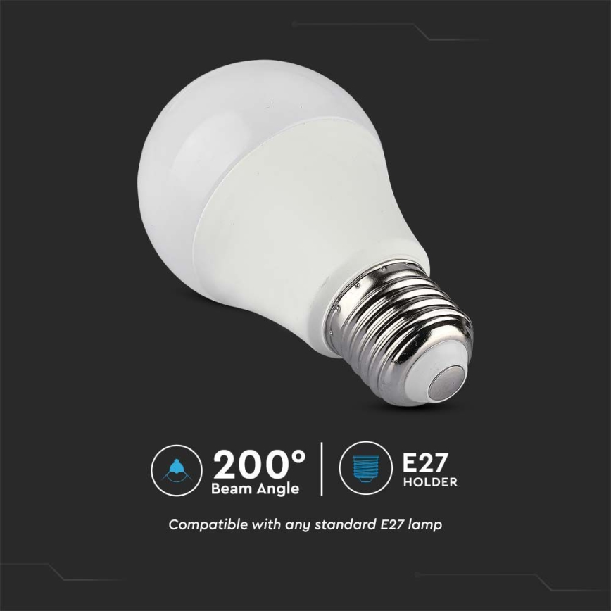 LED-RGB-himmennyslamppu A60 E27/8,5W/230V 4000K + kauko-ohjaus