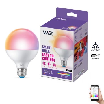 LED-RGB-himmennyslamppu G95 E27/11W/230V 2200-6500K Wi-Fi - WiZ