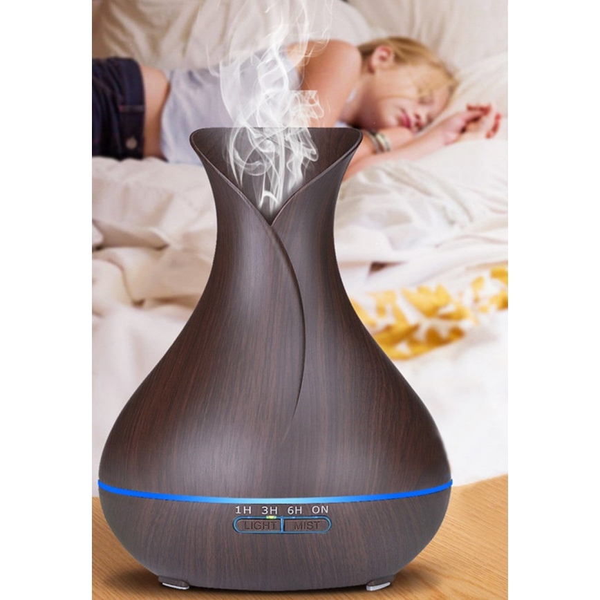 LED RGB -ilmankostutin ja ilma-ionisaattori 400 ml