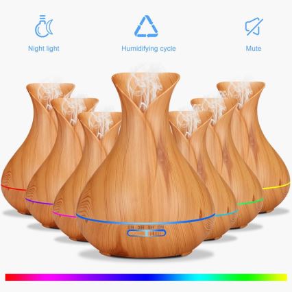 LED RGB -ilmankostutin ja ilma-ionisaattori 400 ml