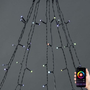 LED RGB Jouluverho 240xLED/11 toimintoa 8m IP65 Wi-Fi Tuya